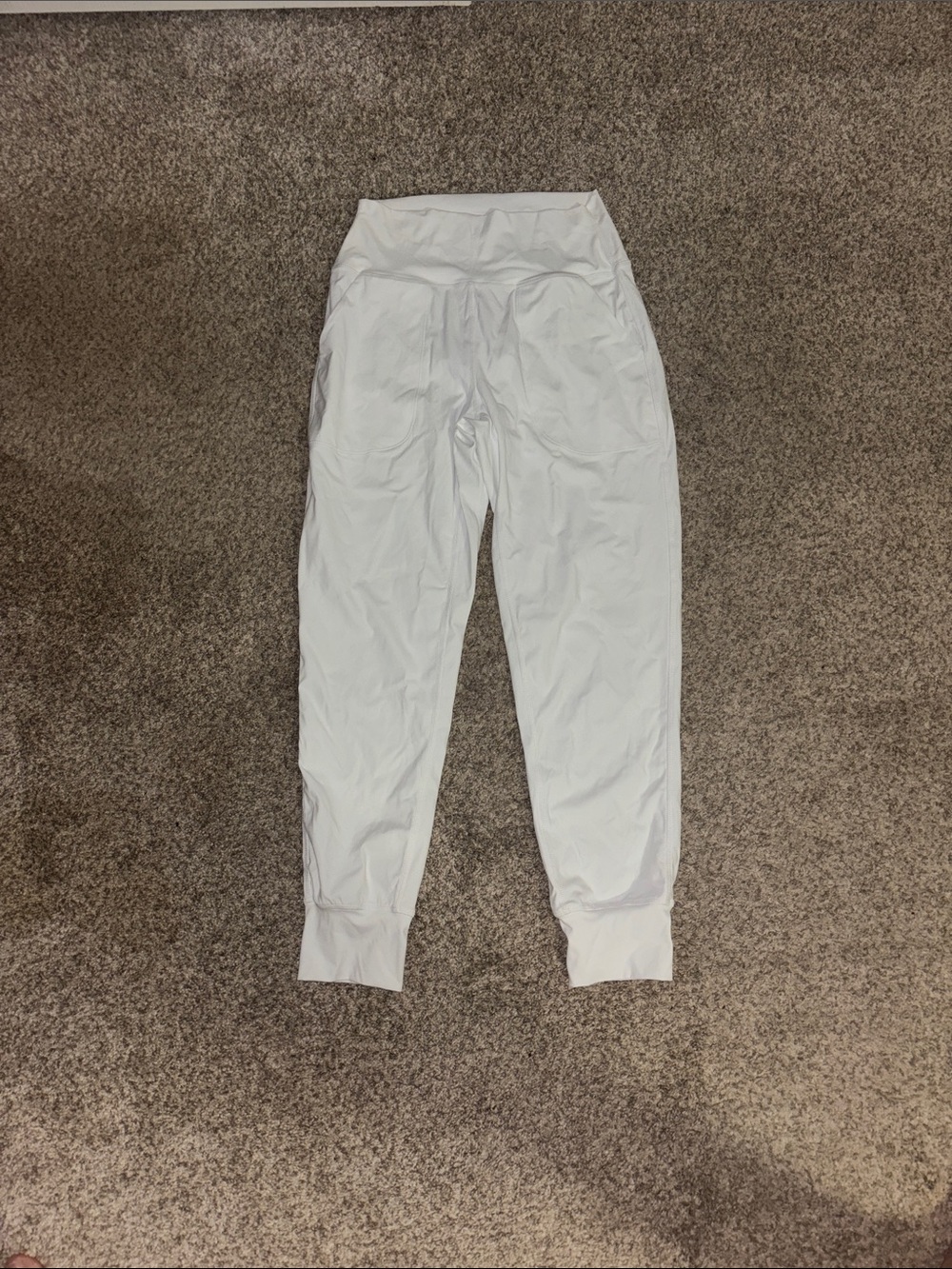 White jogger leggings